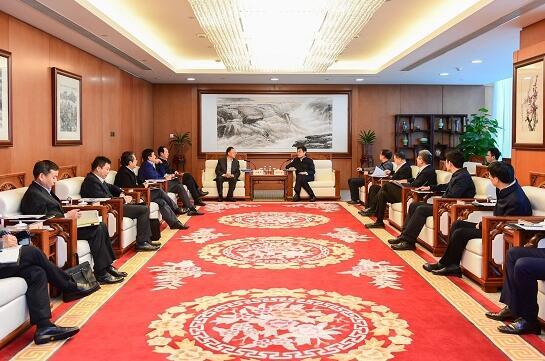 舒印彪鄧建玲會見中國能建董事長汪建平、總經(jīng)理丁焰章