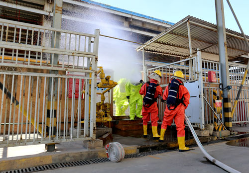 國能(泉州)熱電有限公司開展液氨泄漏演練保安全生產(chǎn)