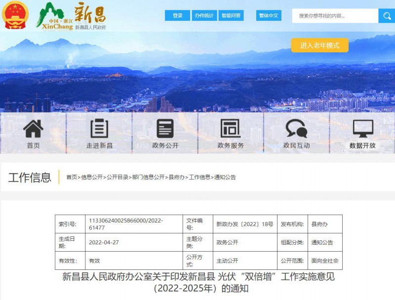 浙江新昌：大力推進(jìn)工商業(yè)建筑屋頂光伏，全縣現(xiàn)有黨政機(jī)關(guān)、事業(yè)單位等公共建筑屋頂實(shí)現(xiàn)100%安裝