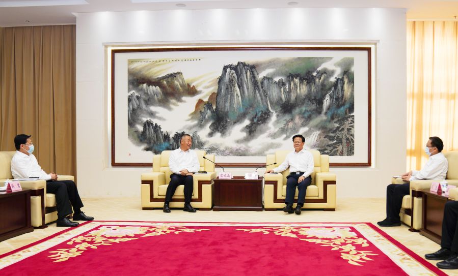 雷鳴山、韓君拜會安徽省委書記鄭柵潔