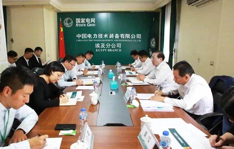 辛保安調(diào)研國(guó)網(wǎng)駐非辦、中電裝備埃及分公司