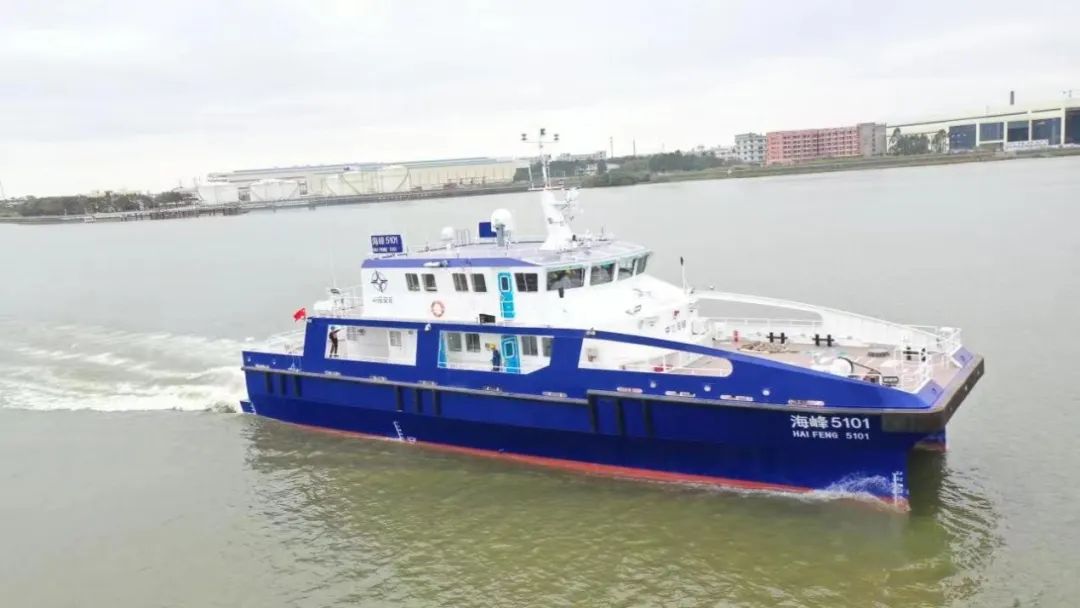 七〇二所研發(fā)的兩型風(fēng)電運(yùn)維首制船圓滿完成試航！