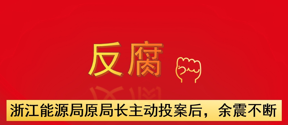 浙江能源局原局長(zhǎng)主動(dòng)投案后，余震不斷