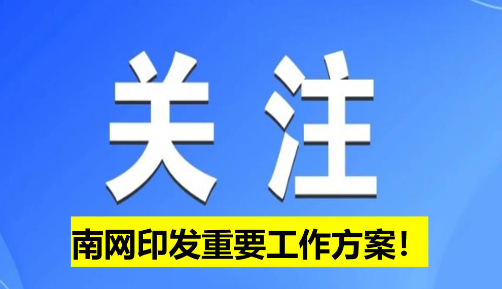 南網(wǎng)印發(fā)重要工作方案！
